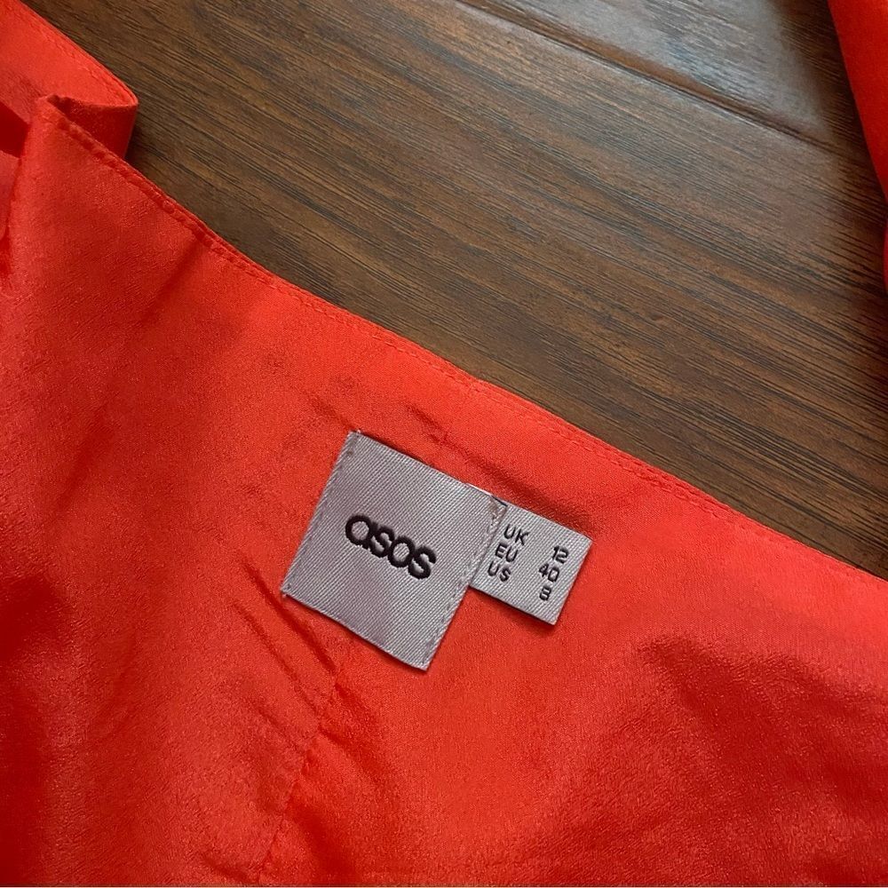 NEW ASOS Orange One Shoulder Romper - Picture 3 of 3
